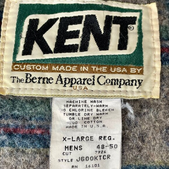 Vtg Kent Berne Blanket Lined Chore Jacket Sz XL Hooded Outdoors Barn Utility - Picture 11 of 11